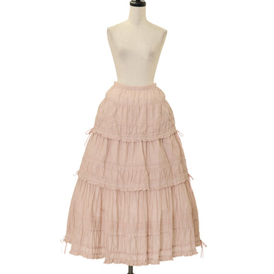USED】ボリュームシフォンフリルペチコートスカート | Victorian