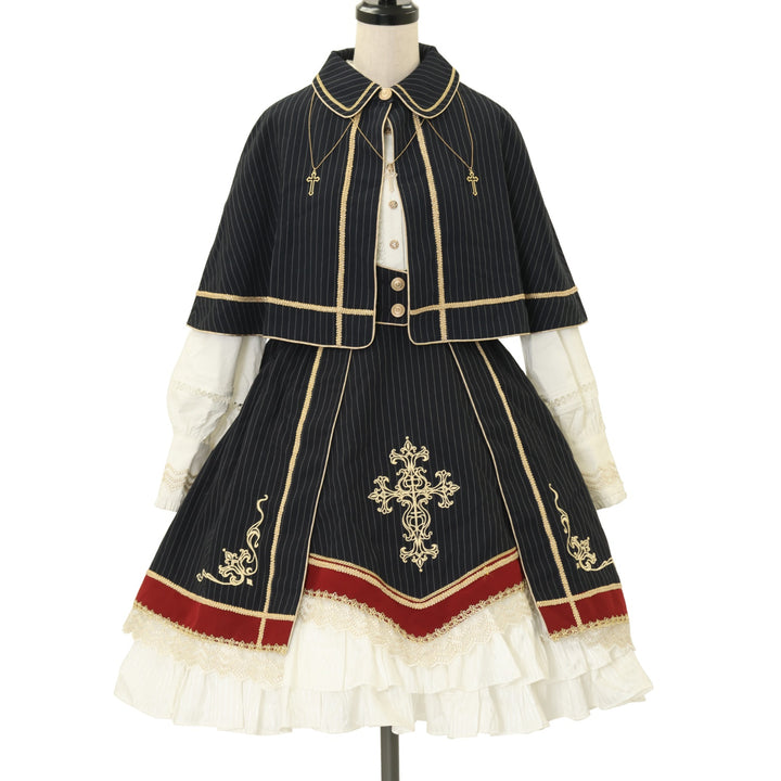 USED】【SIKA Lolita/Sサイズ】Royal Crossケープ付きワンピース