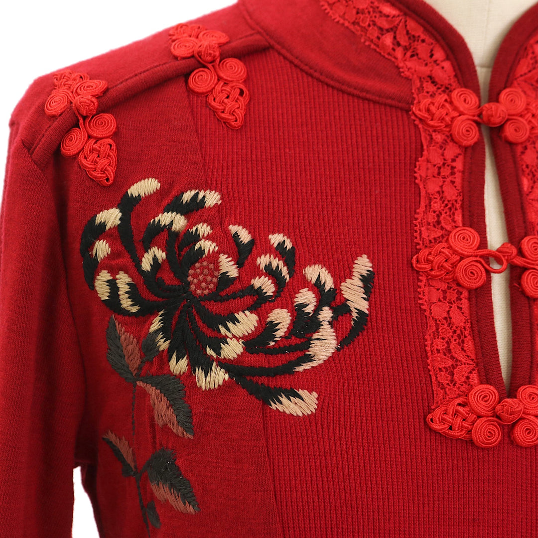 USED】彼岸花刺繍チャイナトップス | Ozz On | ロリータ ゴスロリ