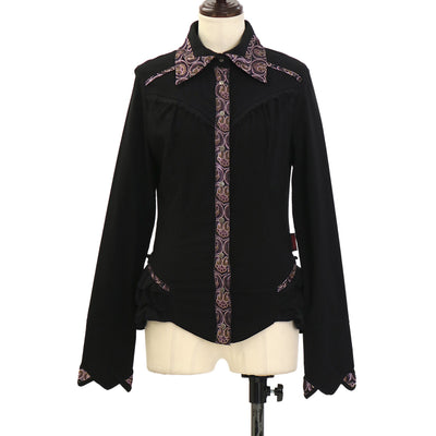 USED】【Mサイズ】姫袖レースアップブラウス | BLACK PEACE NOW