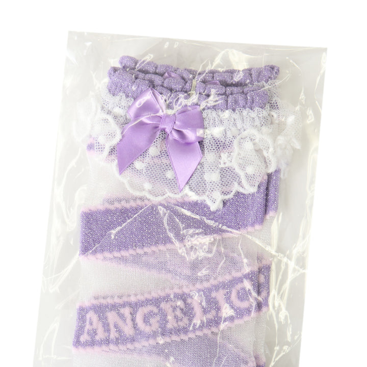 USED】ストライプキャンディクルー丈ソックス | Angelic Pretty