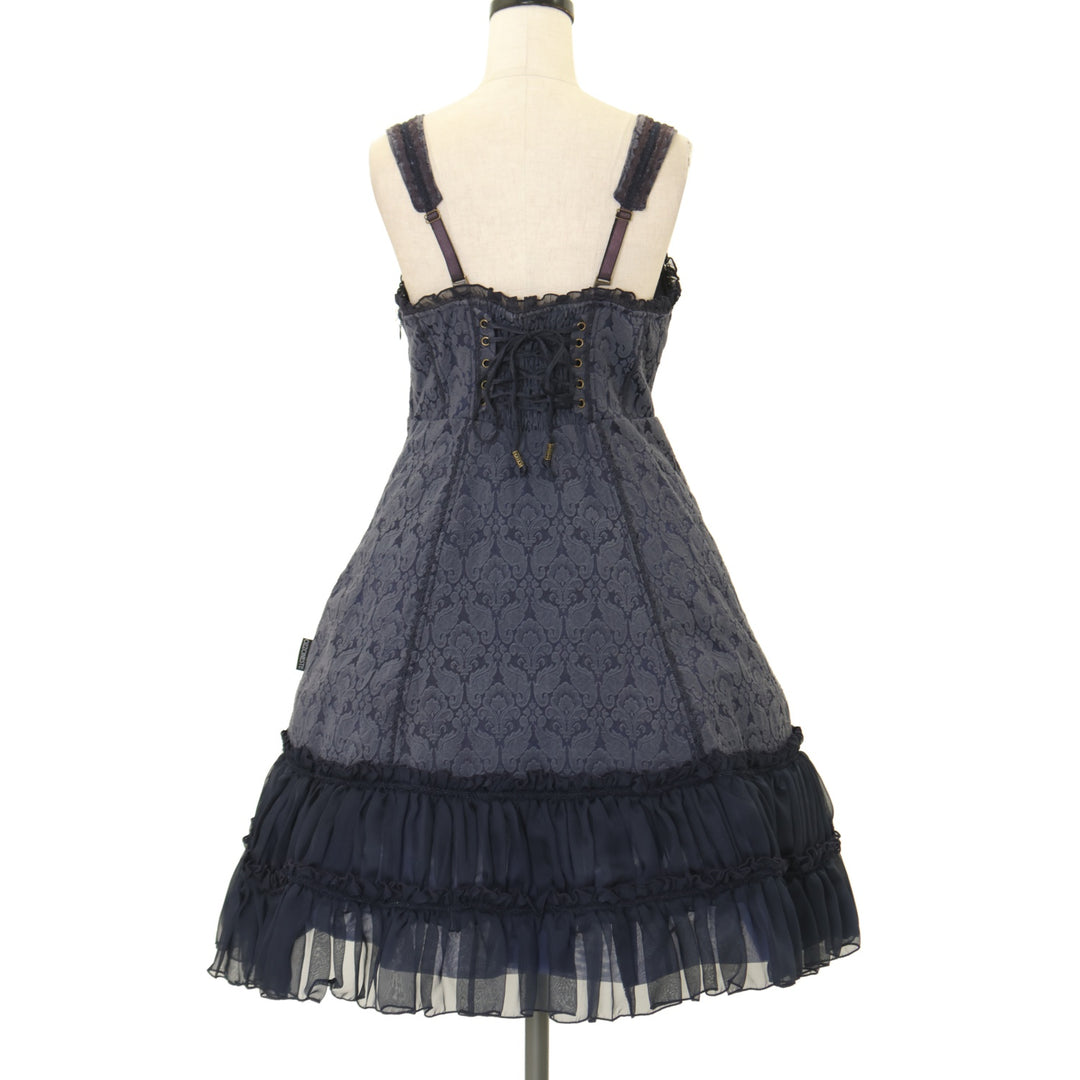 ★OZZ ONESTE★花刺繍ガーターベルト風カバースカート★ OZZ ONESTE 椿刺繍 袴風スカート コルセット オッズオン オッズ