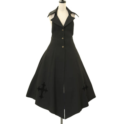 USED】十字架フロッキー鳥籠スカート(黒×黒) | Moi-même-Moitié