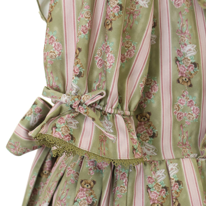 USED】【axes femme kawaii/Mサイズ】RosyBear柄ワンピース