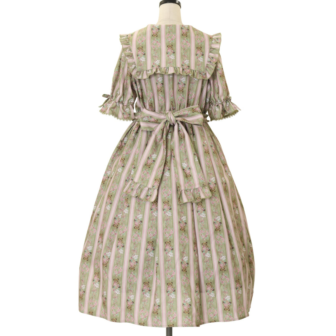 USED】【axes femme kawaii/Mサイズ】RosyBear柄ワンピース