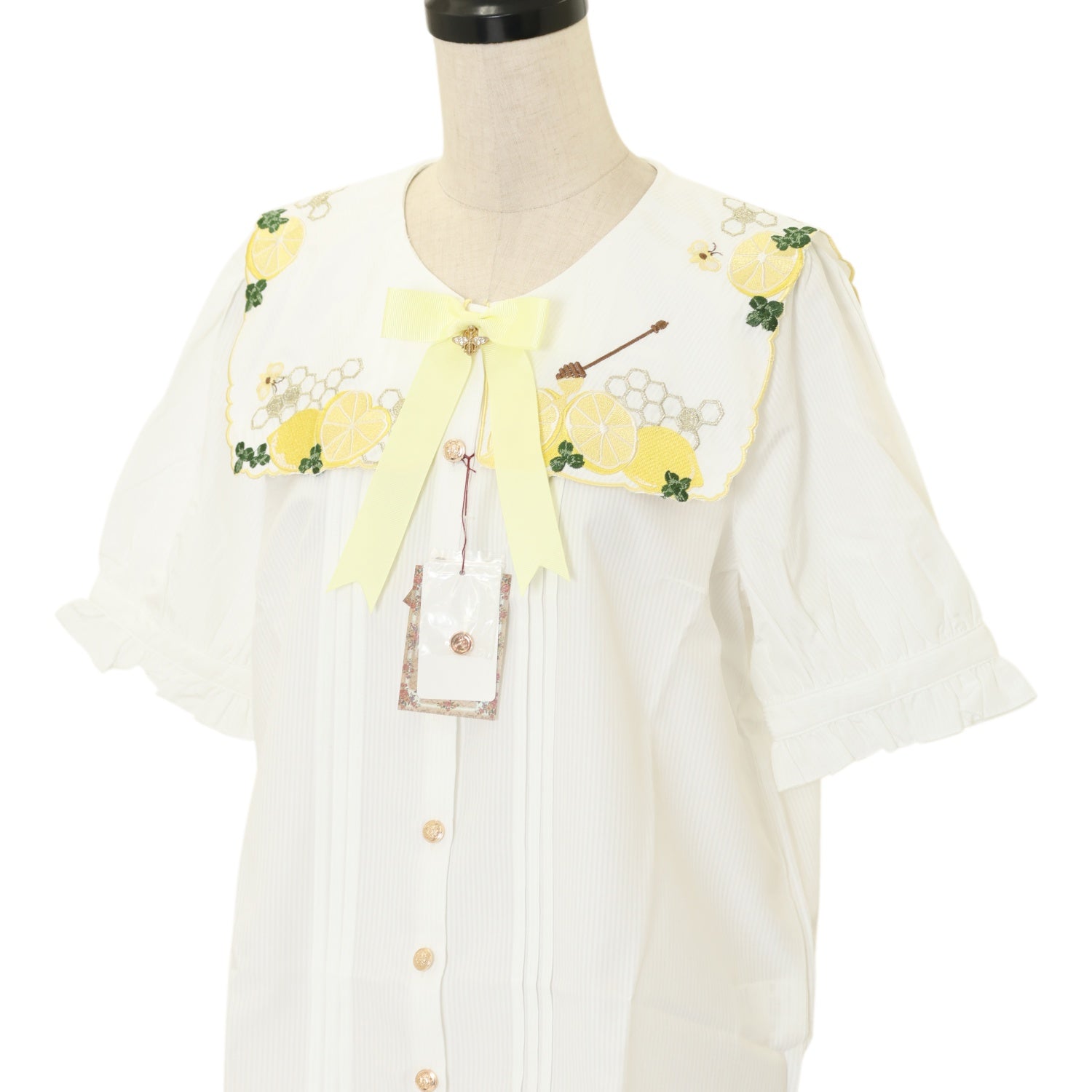 Amavel Honeybee&Lemon セットアップ　イエロー USED】Honeybee & Lemonブラウス | Amavel | ロリータ ゴスロリ