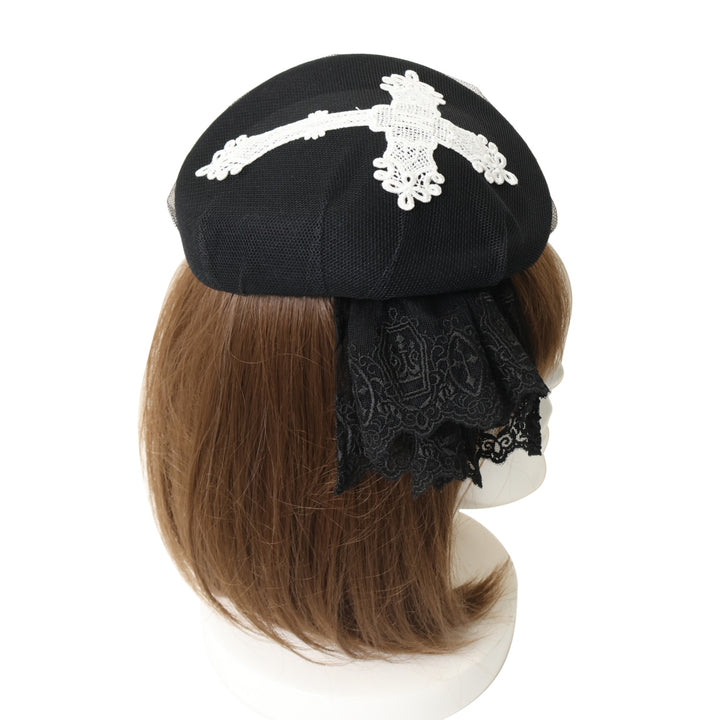 タイムセールRUDE GALLERY 十字架プリントストール　BK チバ　ケルト USED】十字架アップリケトークハット(黒×白) | Moi-même-Moitié