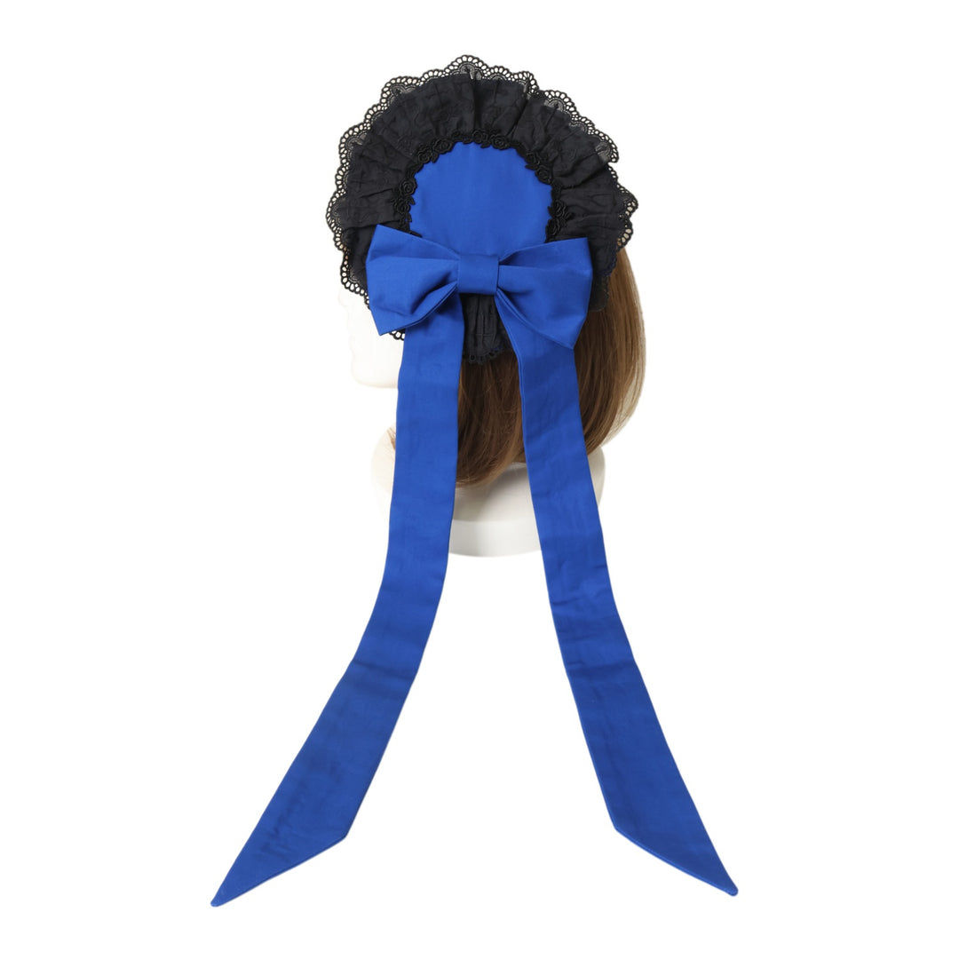 モワティエ 黒青 円形 ヘッドドレス USED】Gardeniaヘッドドレス（blue × black） | Moi-même-Moitié