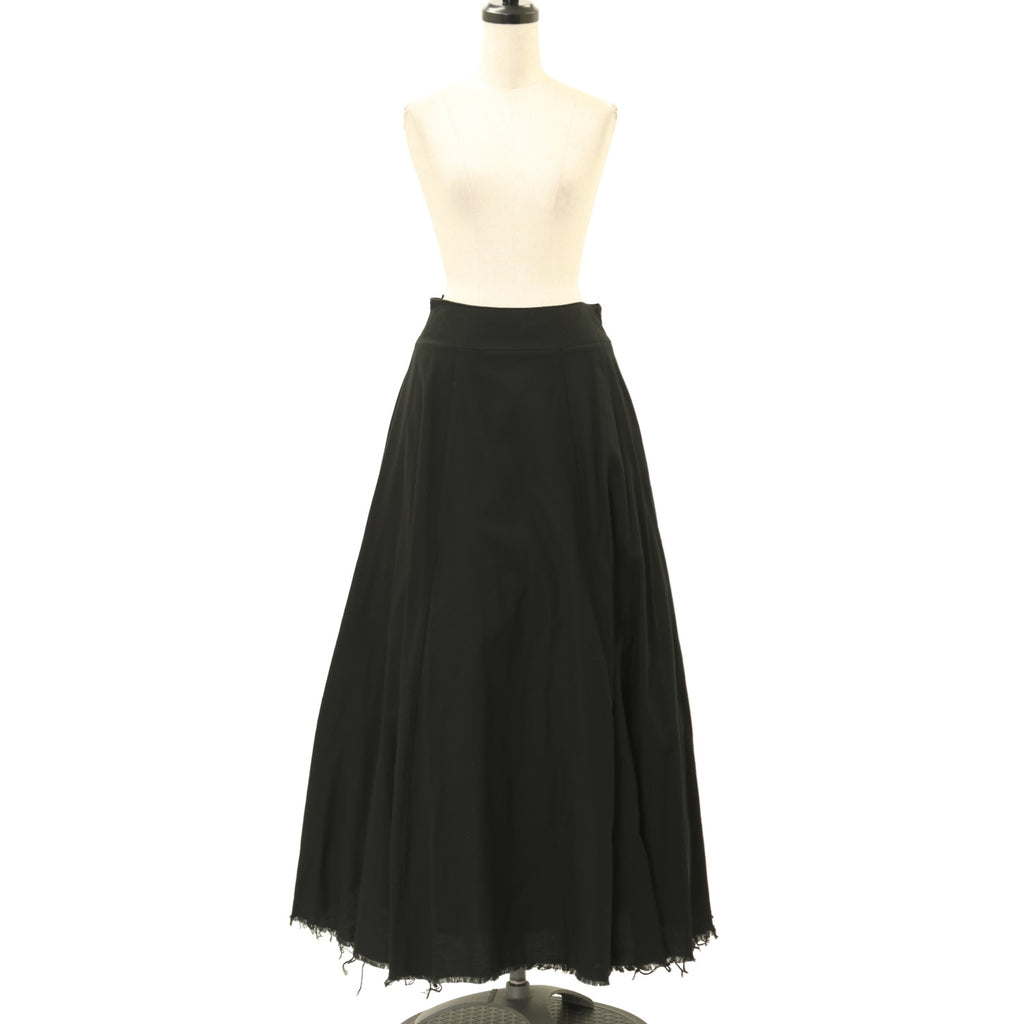 USED】【Mサイズ】バックティアードフリルロングスカート | BLACK