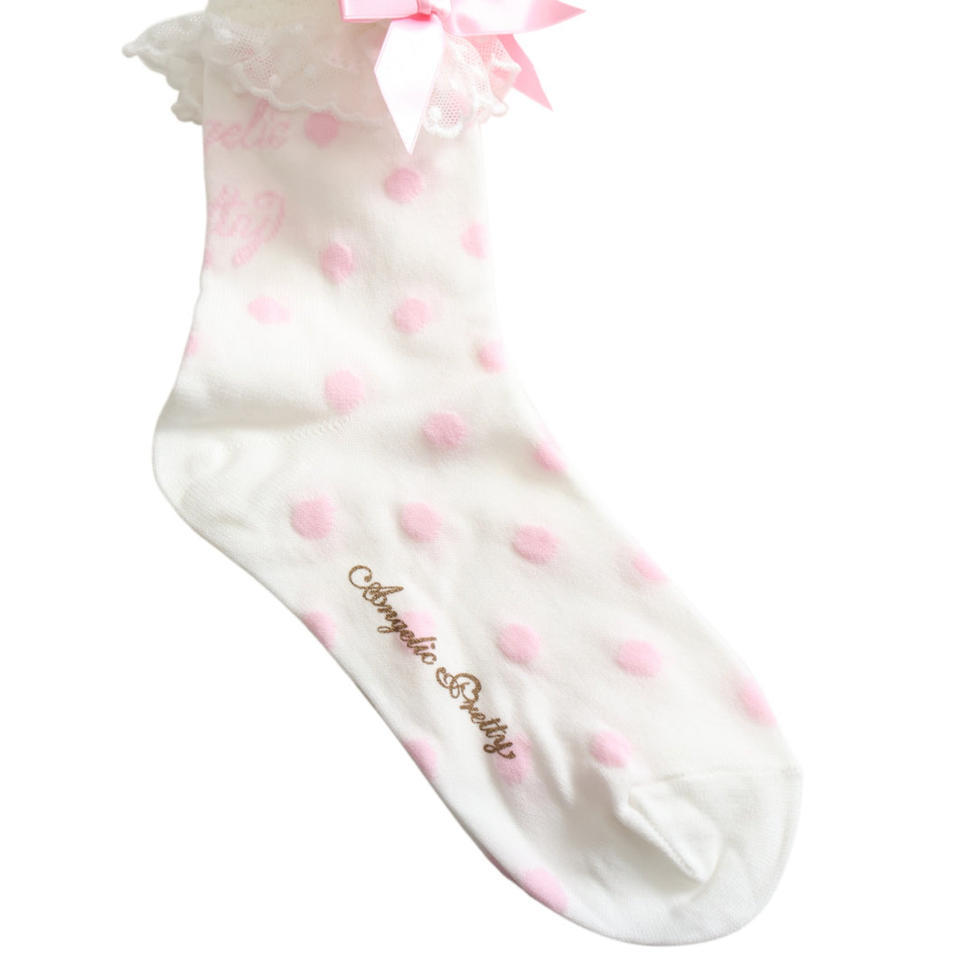 USED】Bunnyドットクルー丈ソックス | Angelic Pretty Wunderwelt
