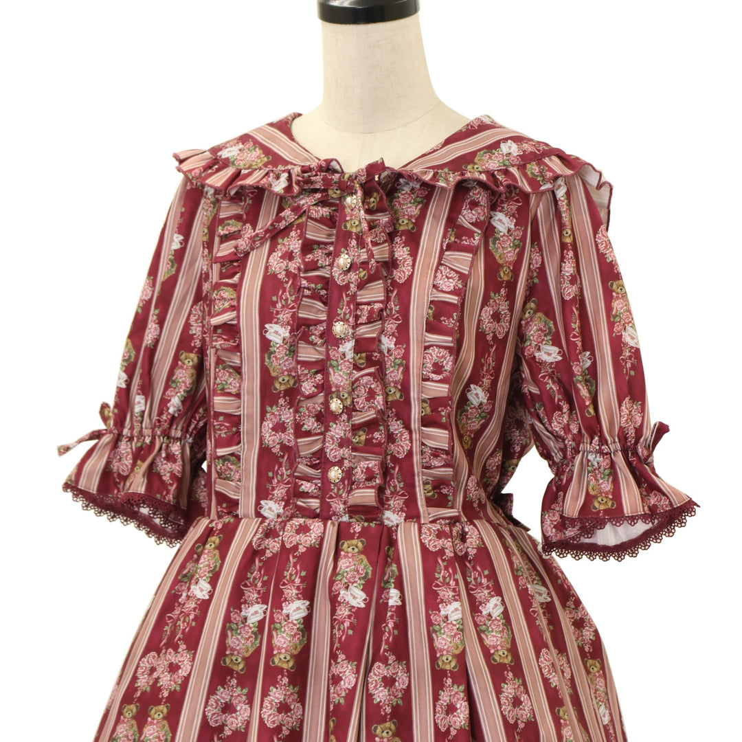 USED】【axes femme kawaii/Mサイズ】RosyBear柄ワンピース