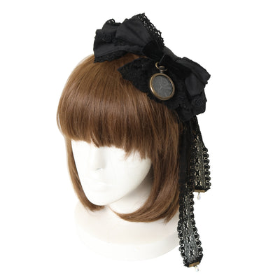 USED】Black rose fantasia〜宵闇の華〜チェーンリボンクリップ