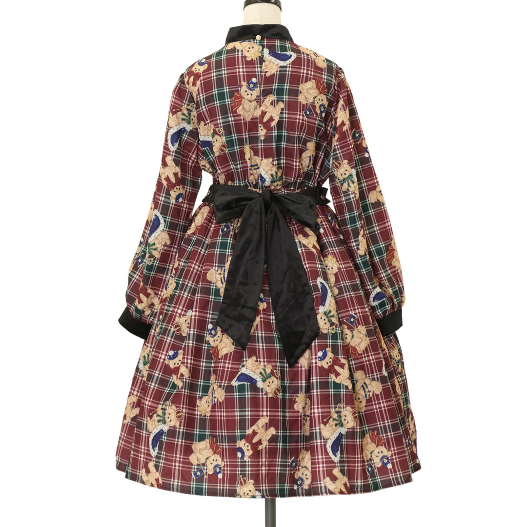 USED】【axes femme kawaii/Mサイズ】ロイヤルベアーズ柄ワンピース 