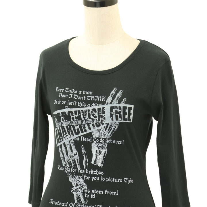 USED】ANARCHY スカルハンドプリント七分袖Tシャツ | h.NAOTO