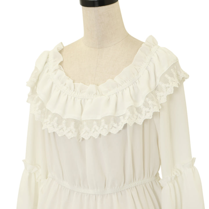 USED】【axes femme kawaii/Mサイズ】エンパイアフリルブラウス