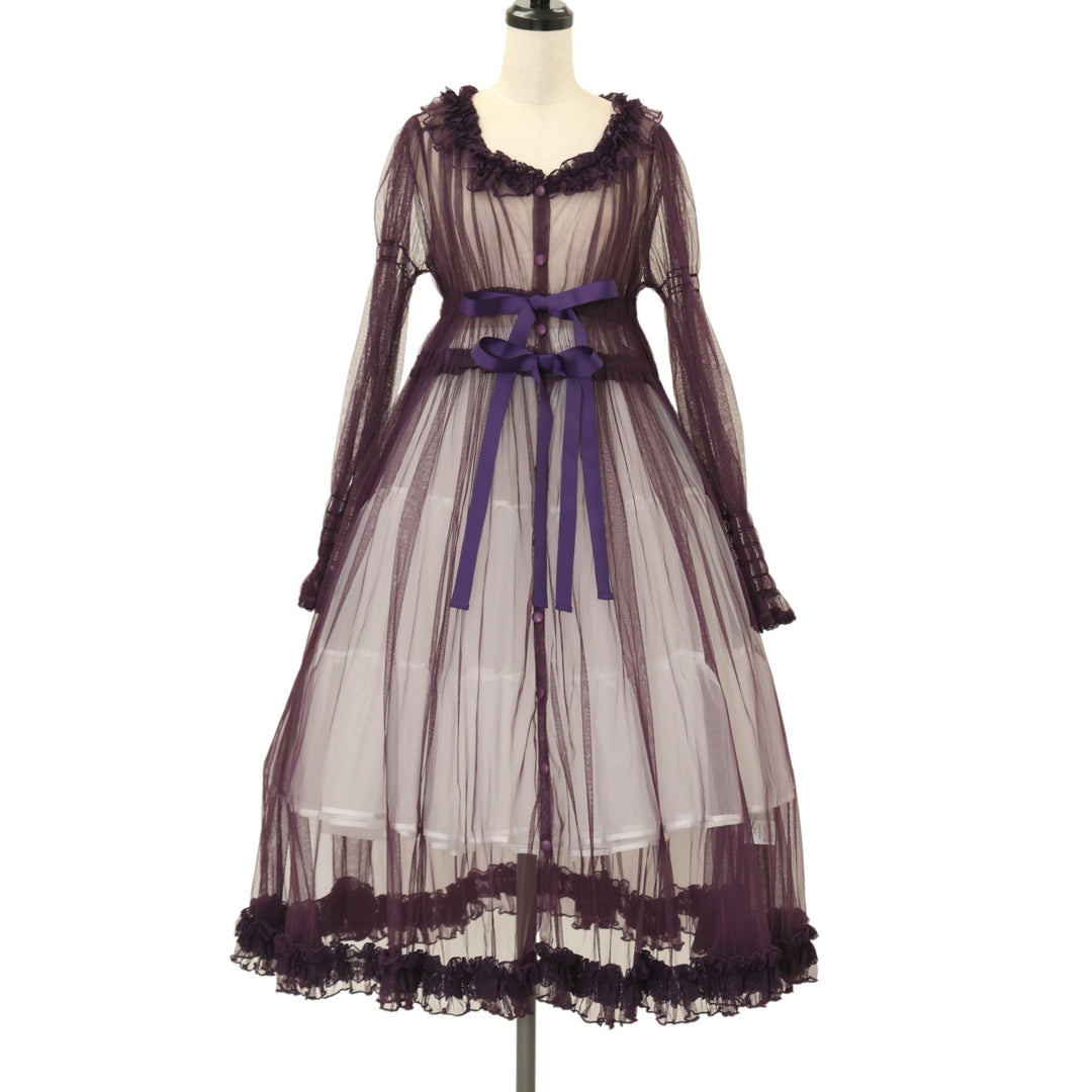 ATELIER-PIERROT/Vallée lys チュールカーディガン USED】【Vallée lys】Nocturne Tulle Cardigan | ATELIER-PIERROT