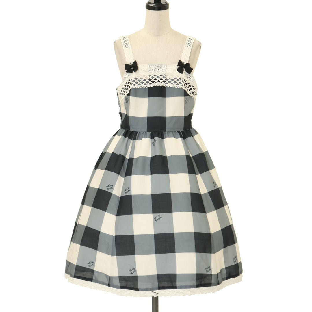 USED】【Mサイズ】Melody Block Checkジャンパースカート | Melody
