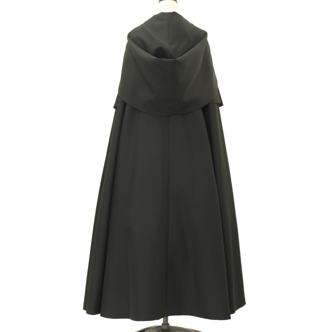 atelier boz 黒ケープ　アトリエボズ フード　ロングマント USED】マクシミリアン ケープ付ロングマント(ブラック×ボルドー
