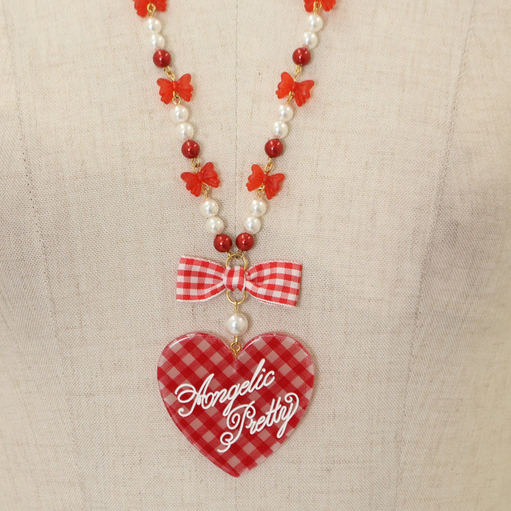 Hummingギンガムカットソー　赤　中古　Angelic Pretty USED】Lovelyギンガムネックレス | Angelic Pretty | ロリータ