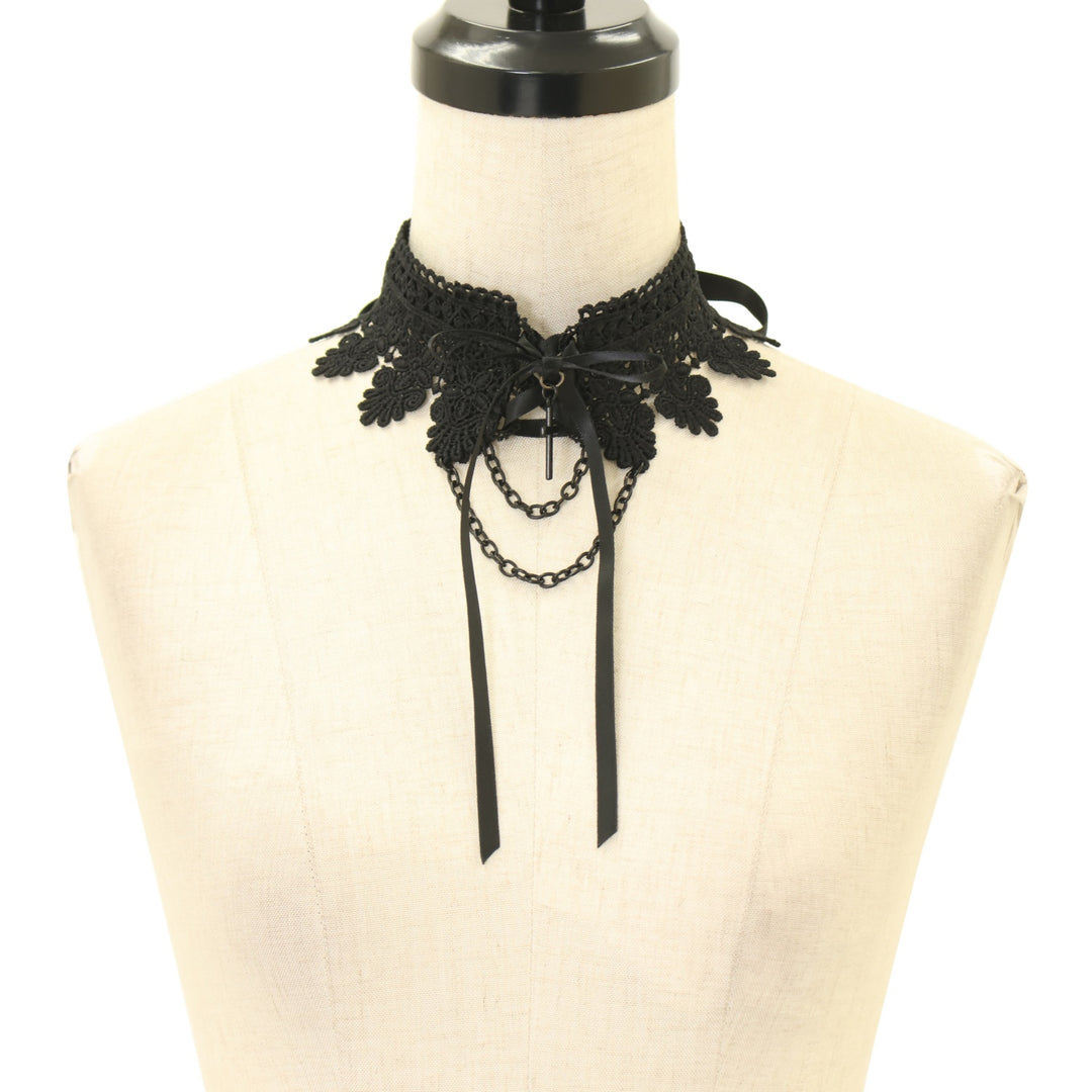 USED】【MRcorset】LACE UP CROSS CHOKER | MAJOH | ロリータ ゴスロリ