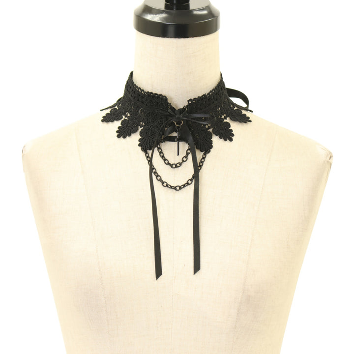 USED】【MRcorset】LACE UP CROSS CHOKER | MAJOH | ロリータ ゴスロリ