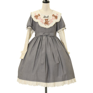 USED】vintageレースレジメンドールドレス(チャコール) | Victorian
