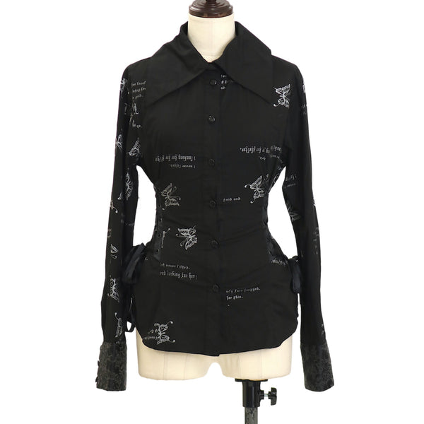h.NAOTO blood 姫袖 カットソー USED】Blood 蝶プリントブラウス | h.NAOTO Wunderwelt Online Shop
