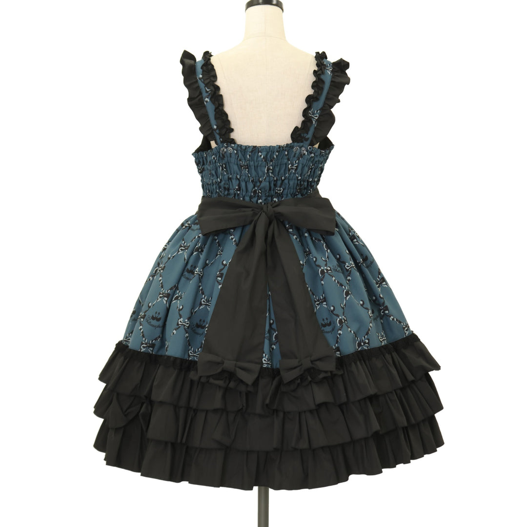 morphose Dressy Ribbon ジャンパースカート USED】Dressy Ribbon フリルジャンパースカート | metamorphose
