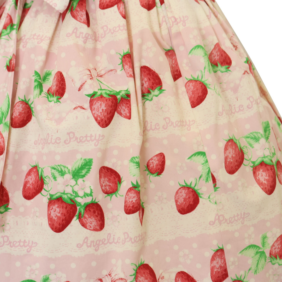 1点物いちごバブーシュカミルクリームAngelic Pretty USED】いちごミルフィーユスカート | Angelic Pretty | ロリータ