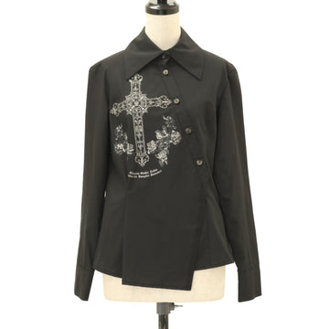 USED】フォールクロス・ガーゼロングトップス(black x white) | Moi