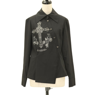 USED】十字架フロッキー鳥籠スカート（黒×青） | Moi-même-Moitié