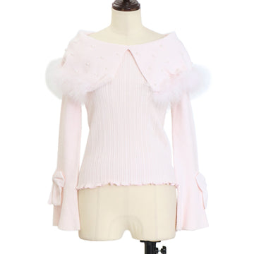 mellfy memory メルメモ ホイップcreamニットポンチョ ピンク USED】【mellfy memory】ホイップcreamニットポンチョ | その他