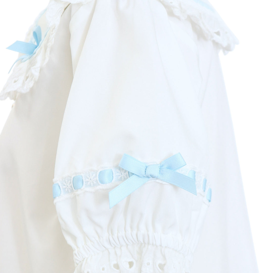 USED】【axes femme kawaii/Mサイズ】梯子レース半袖ブラウス