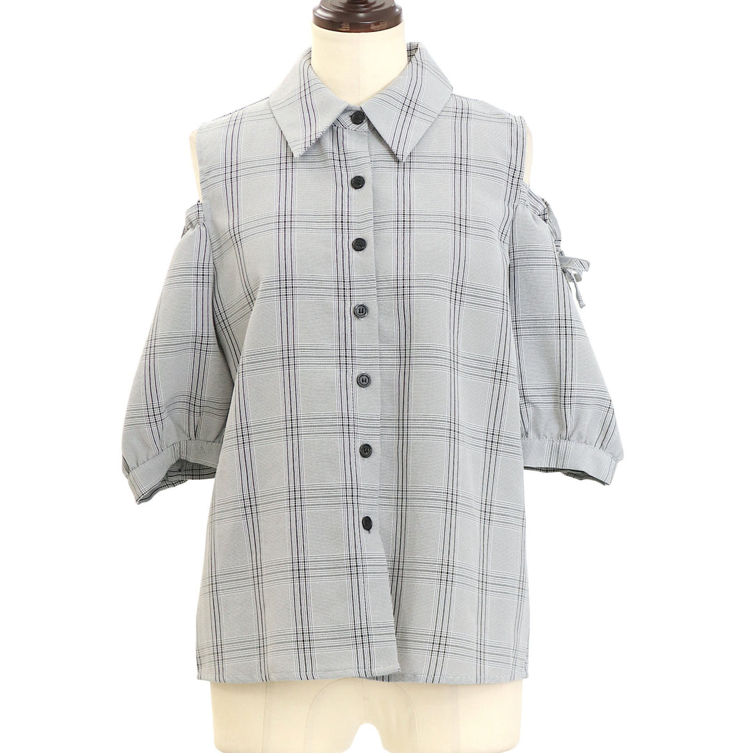USED】【Mサイズ】肩あきチェックブラウス | MA*RS Wunderwelt Online