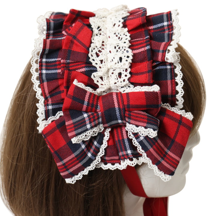 USED】【axes femme kawaii】タータンチェックヘッドドレス
