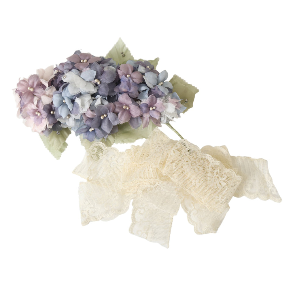 USED】紫陽花と夏時雨 紫陽花アートフラワーブローチ(大) | 星箱Works