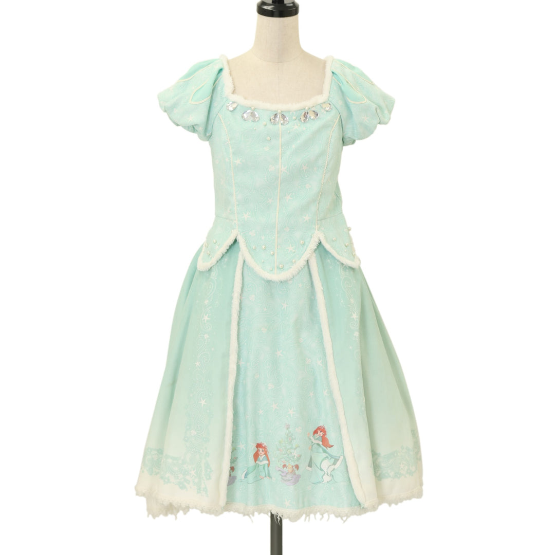 vintage disney アリエル　ワンピース　usa USED】【Disney/サイズ2】ラップド・イン・リボンワンピース（アリエル