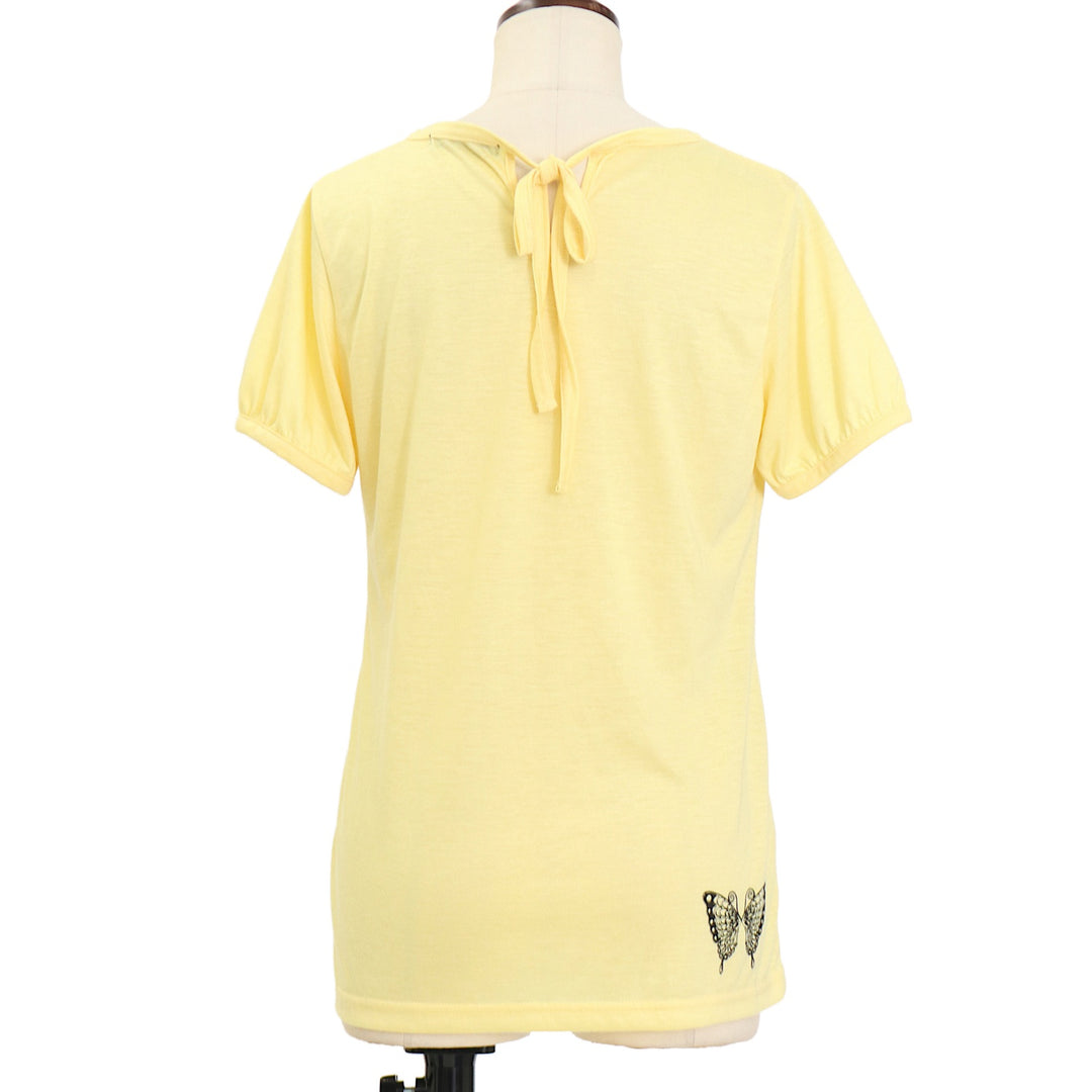 USED】鳥籠うさぎプリントリボンTシャツ | ALGONQUINS | ロリータ
