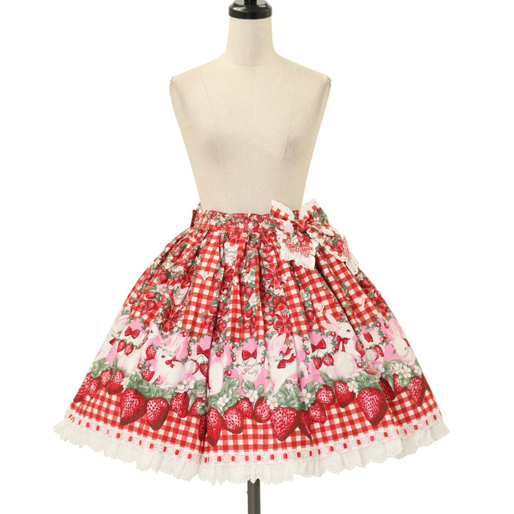 【本日限定お値下げ】エミキュStrawberry Ribbon treeスカート USED】Ribbon Berry Bunnyスカート | Angelic Pretty | ロリータ