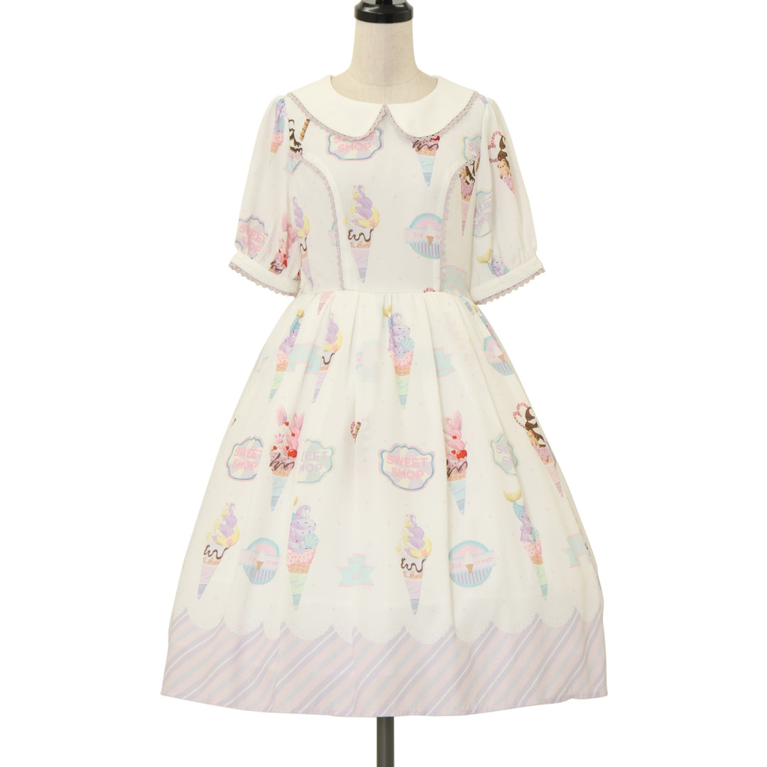 USED】【axes femme kawaii/Mサイズ】アイス柄半袖ワンピース