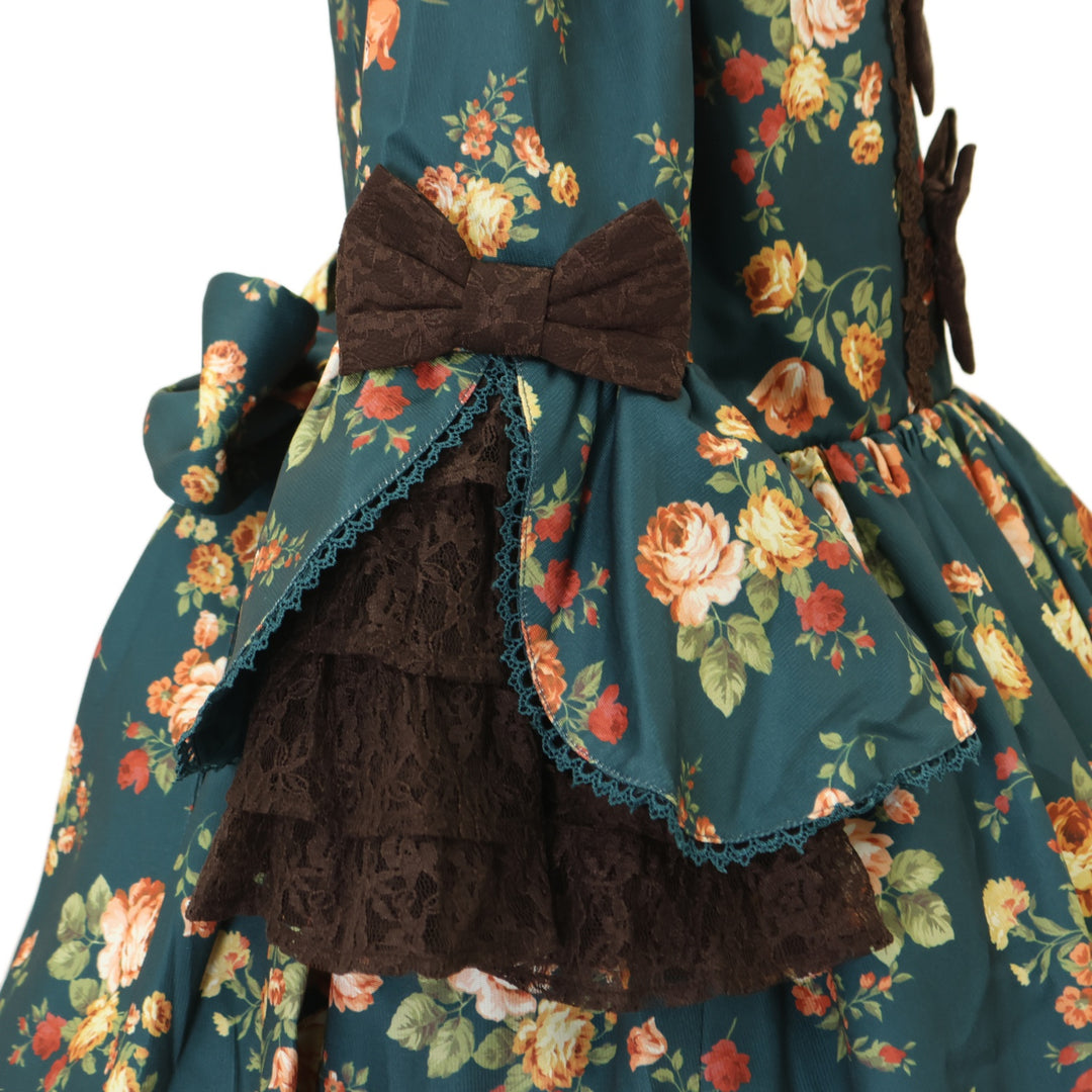 USED】【axes femme kawaii/Mサイズ】アンティークローズ柄ワンピ