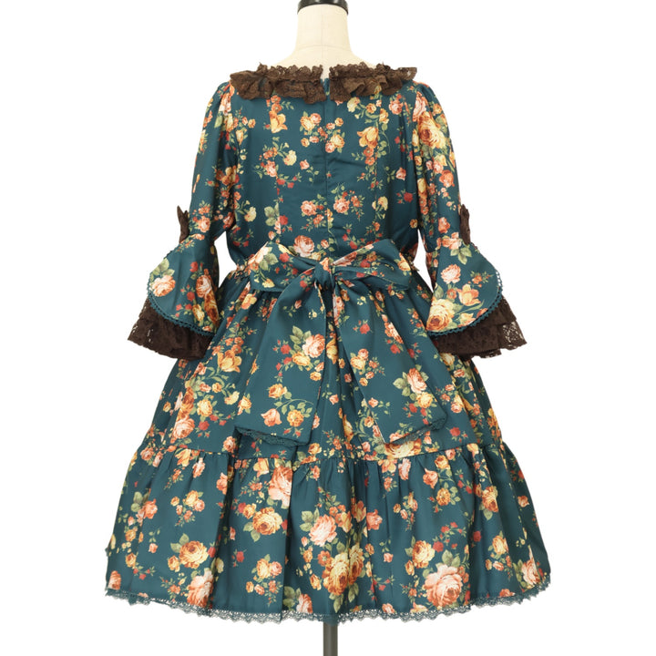 USED】【axes femme kawaii/Mサイズ】アンティークローズ柄ワンピ