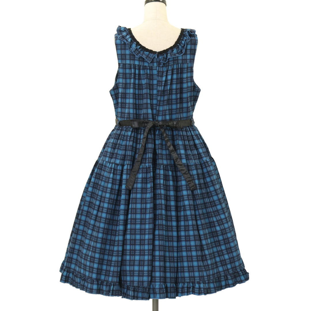 【極美品】クリーニング済　ワンダーファクトリー　卒服 140㎝ チェック柄 USED】【heavenly garden】タータンチェックジャンパースカート
