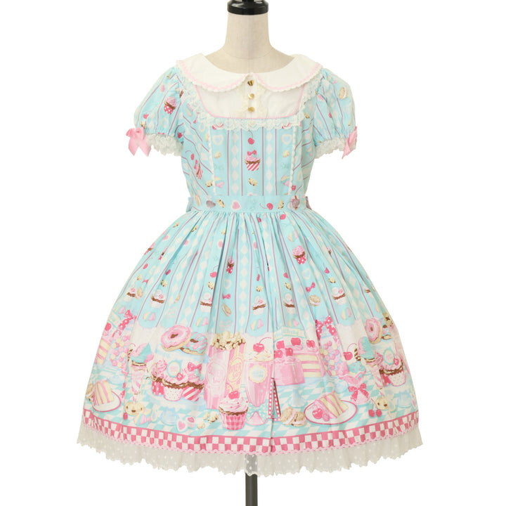 Angelic pretty Diner Dollワンピース+カチューシャ USED】Diner Dollワンピース | Angelic Pretty Wunderwelt Online Shop