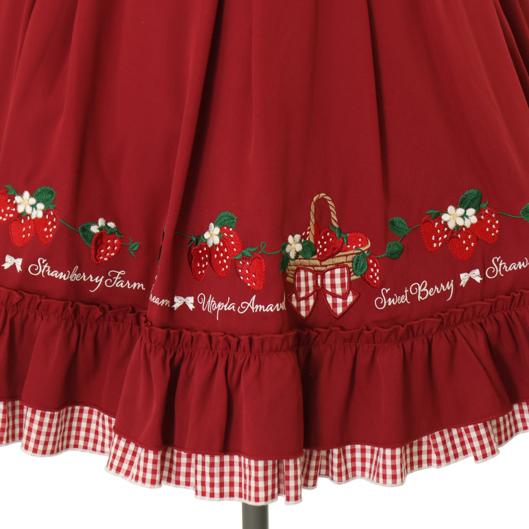 Amavel Strawberry Farm ジャンスカ ブラウス USED】Strawberry Farmフリルスカート | Amavel Wunderwelt Online