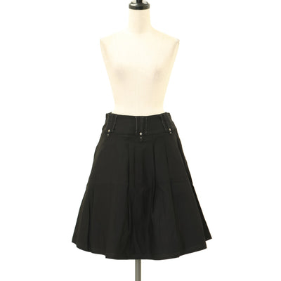 USED】【PEACE NOW/Mサイズ】ストライプ3段フリルスカート | BLACK