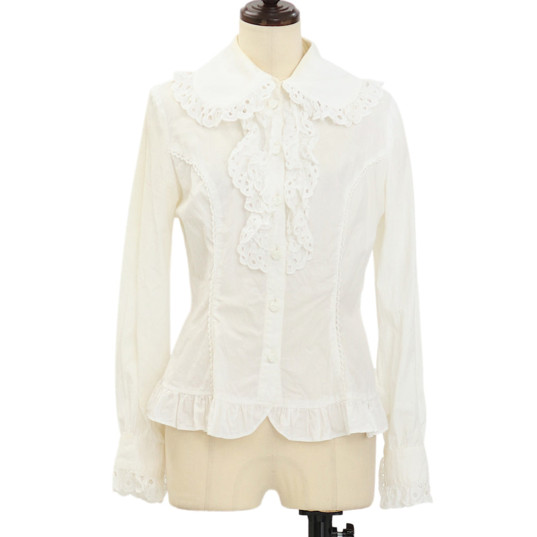 Angelic Pretty ホワイトフリルブラウス USED】Prettyジャボフリルブラウス | Angelic Pretty Wunderwelt