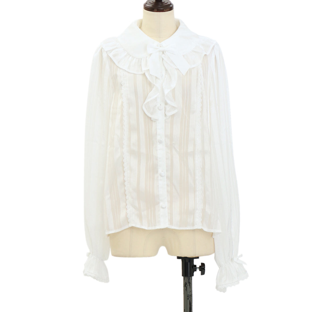USED】【axes femme kawaiiMサイズ】ストライプシアーブラウス