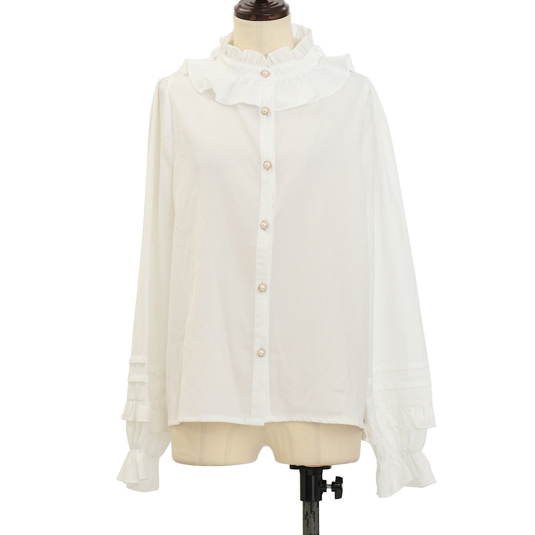 USED】【axes femme kawaii/Mサイズ】ピンタック袖デザインブラウス