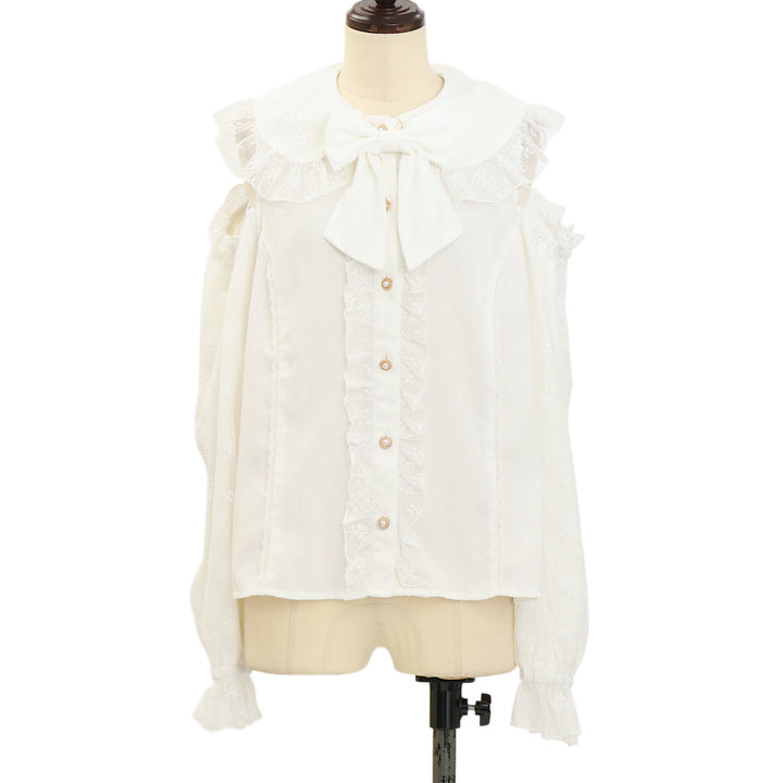 USED】【axes femme kawaii/Mサイズ】ブルーミングレースブラウス